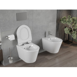 Mexen Rico wc Rimless  cu capac soft close  slim, duroplast,  alb - 30720100