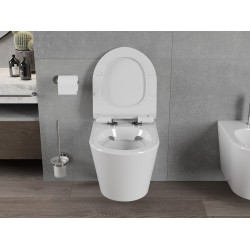 Mexen Rico wc Rimless  cu capac soft close  slim, duroplast,  alb - 30720100