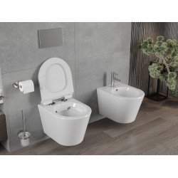 Mexen Rico wc Rimless  cu capac soft close  slim, duroplast,  alb - 30720100