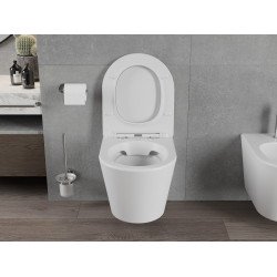 Mexen Rico wc Rimless  cu capac soft close  slim, duroplast,  alb mat - 30724001