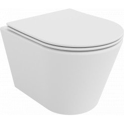 Mexen Rico wc Rimless  cu capac soft close  slim, duroplast,  alb mat - 30724001 Wc 467680 Mexen
