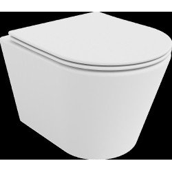 Mexen Rico wc Rimless  cu capac soft close  slim, duroplast,  alb mat - 30724001 Wc 467680 Mexen