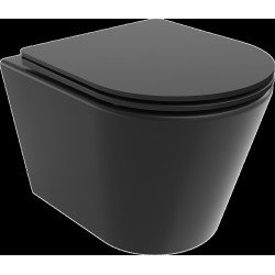 Mexen Rico wc Rimless  cu capac soft close  slim, duroplast,  negru mat - 30721085 Wc 467680 Mexen