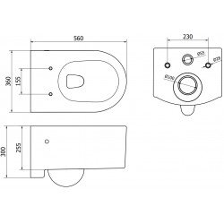 Mexen Sofia wc  cu capac soft close   greu ,  alb - 30798000