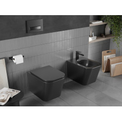 Mexen Teo wc Rimless  cu capac soft close  slim, duroplast,  negru mat - 30850685