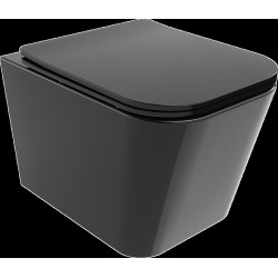 Mexen Teo wc Rimless  cu capac soft close  slim, duroplast,  negru - 30854070 Wc 467680 Mexen