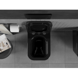Mexen Teo wc Rimless  cu capac soft close  slim, duroplast,  negru - 30854070