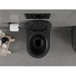 Mexen Carmen wc Rimless  cu capac soft close  slim, duroplast,  negru mat - 30880185