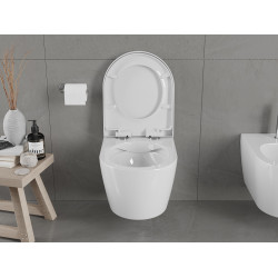 Mexen Carmen wc Rimless  cu capac soft close   greu , duroplast,  alb - 30880200