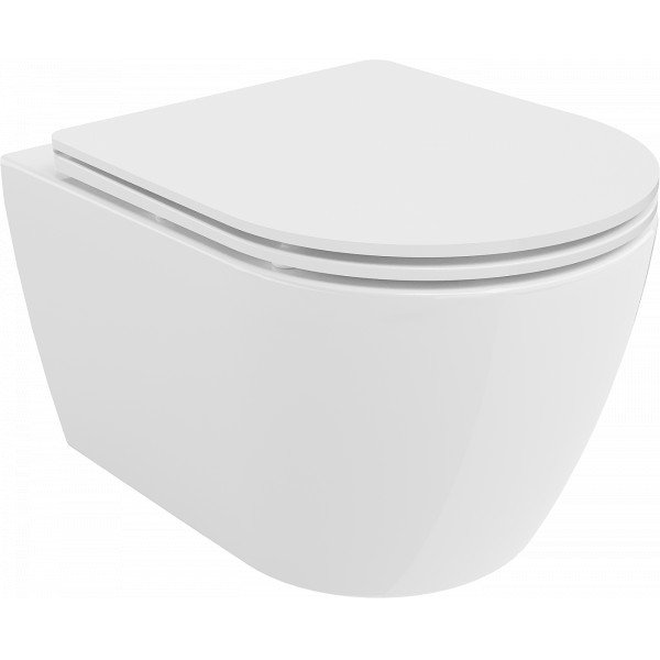Mexen Carmen wc Rimless  cu capac soft close  slim, duroplast,  alb - 30880300