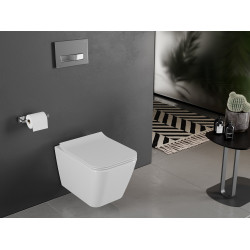 Mexen Cube wc Rimless  cu capac soft close  slim, duroplast,  alb - 30924000