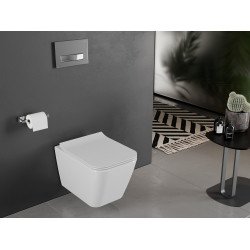 Mexen Cube wc Rimless  cu capac soft close  slim, duroplast,  alb - 30924000