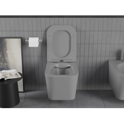 Mexen Teo wc Rimless  cu capac soft close  slim, duroplast,  gri  mat - 30854061