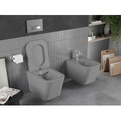 Mexen Teo wc Rimless  cu capac soft close  slim, duroplast,  gri  mat - 30854061