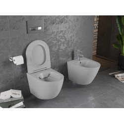 Mexen Lena wc Rimless  cu capac soft close  slim, duroplast,   gri  mat - 30224061