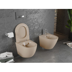 Mexen Lena wc Rimless  cu capac soft close  slim, duroplast, cappuccino mat - 30224064