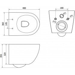 Mexen Lena wc Rimless  cu capac soft close  slim, duroplast, cappuccino mat - 30224064