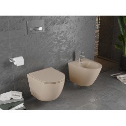 Mexen Lena wc Rimless  cu capac soft close  slim, duroplast, cappuccino mat - 30224064