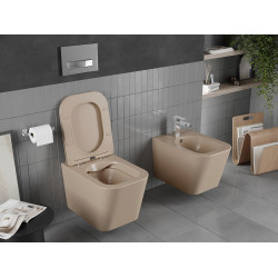 Mexen Teo wc Rimless  cu capac soft close  slim, duroplast, cappuccino mat - 30854064