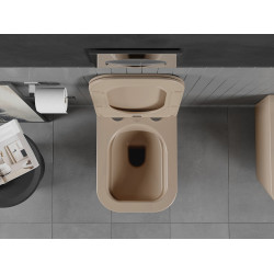 Mexen Teo wc Rimless  cu capac soft close  slim, duroplast, cappuccino mat - 30854064