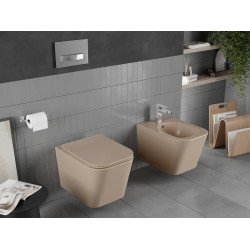 Mexen Teo wc Rimless  cu capac soft close  slim, duroplast, cappuccino mat - 30854064