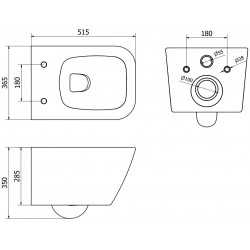 Mexen Madox wc Rimless  cu capac soft close  slim, duroplast,  alb - 30154000
