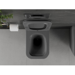 Mexen Madox wc Rimless  cu capac soft close  slim, duroplast,  gri inchismat - 30154061