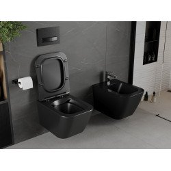 Mexen Madox wc Rimless  cu capac soft close  slim, duroplast,  negru mat - 30154070