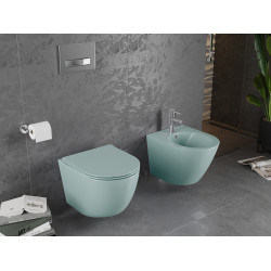 Mexen Lena wc Rimless  cu capac soft close  slim, duroplast,  verde   gri  mat - 30224048