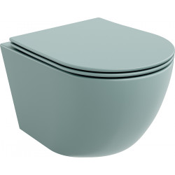 Mexen Lena wc Rimless  cu capac soft close  slim, duroplast,  verde   gri  mat - 30224048 Wc 467680 Mexen