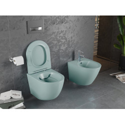 Mexen Lena wc Rimless  cu capac soft close  slim, duroplast,  verde   gri  mat - 30224048