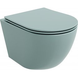 Mexen Lena wc Rimless  cu capac soft close  slim, duroplast,  verde   gri  mat - 30224048 Wc 467680 Mexen