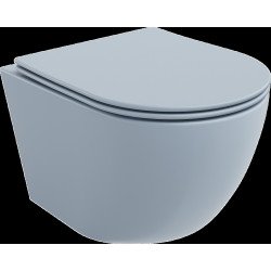 Mexen Lena wc Rimless  cu capac soft close  slim, duroplast,  gri albastru mat - 30224069 Wc 467680 Mexen