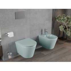 Mexen Rico wc Rimless  cu capac soft close  slim, duroplast,  verde   gri  mat - 30724048