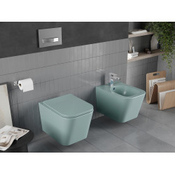 Mexen Teo wc Rimless  cu capac soft close  slim, duroplast,  verde   gri  mat - 30854048
