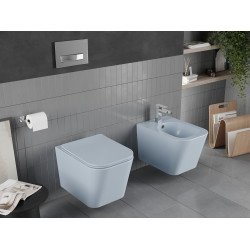 Mexen Teo wc Rimless  cu capac soft close  slim, duroplast,  gri albastru mat - 30854069