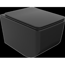Mexen Vera wc Rimless  cu capac soft close  slim, duroplast,  negru mat - 30164070 Wc 467680 Mexen
