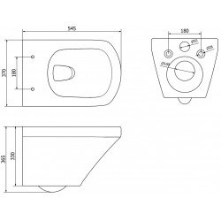 Mexen Vito wc Rimless  cu capac soft close  slim, duroplast,  alb - 30174000