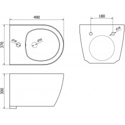 Mexen Carmen bideu suspendat ,  alb - 35884900