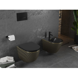 Mexen Lena bideu suspendat ,  negru mat/ auriu  auriu model de scar?  - 35224879