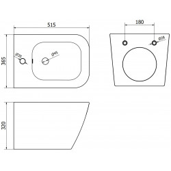 Mexen Madox bideu suspendat ,  alb - 35155100