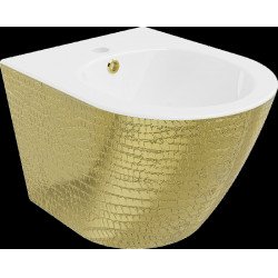 Mexen Lena bideu suspendat ,  alb/ auriu  auriu model de linie  - 35224808 Bideu 467680 Mexen