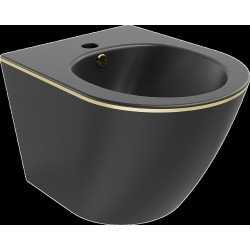 Mexen Lena bideu suspendat ,  negru mat/ auriu linia - 35224875