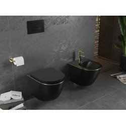 Mexen Lena bideu suspendat ,  negru mat/ auriu linia - 35224875