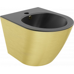 Mexen Lena bideu suspendat ,  negru mat/ auriu linie - 35224877 Bideu 467680 Mexen