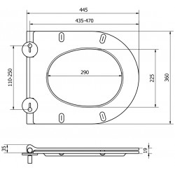 Mexen  Wc capac soft close  slim, duroplast, Alb- 39050100