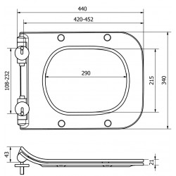 Mexen  Wc capac soft close  slim, duroplast, Alb- 39080100