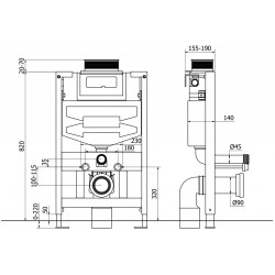 Mexen Fenix XS-U  Rezervor incastrat  WC - 60850