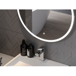 Mexen Gobi  Oglinda de baie iluminata, rotunda 70 cm, LED 6000K, cu dezaburire-9801-070-070-611-00