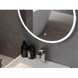 Mexen Gobi  Oglinda de baie iluminata, rotunda 80 cm, LED 6000K, cu dezaburire-9801-080-080-611-00